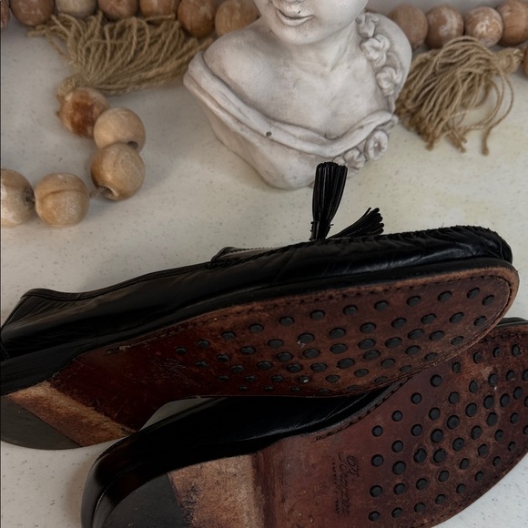 Bragano Cole Haan (MADE IN ITALY) Men’s Loafers Black Leather Tassels 9.5 - Picture 13 of 13